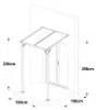 HOME DELUXE - Vordach Haustür CUBIS - Größe: Small - 148 x Produktbild-Vorschau 4