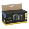 4er Set Emaille Becher 350 ml Schwarz mit Griff Tasse Produktbild-Vorschau 3