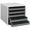 Cassettiera 5 cassetti aperta grigio chiaro/grigio scuro Anteprima dell’immagine prodotto 4