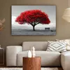 Leinwand Bilder 120x80 cm - Lebensbaum - Rot - Natur - Produktbild-Vorschau 5