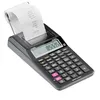 A black Casio printing calculator with a roll of paper extending from it, set against a white background. Voir les images du produit