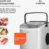 A close-up of a Klarstein ice maker with marketing text and images of drinks, bottles, and fish on ice. Produktbild-Vorschau
