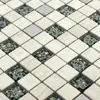 Glas Naturstein Metall Mosaikfliese Fulda Grau Silber Produktbild-Vorschau 2