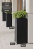 VIVANNO Pflanzkübel Fiberglas BLOCK Säule, Anthrazit matt - Produktbild-Vorschau 4