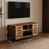 Mobile TV a 2 ante in stile vintage loft, marrone rustico, Anteprima dell’immagine prodotto 7