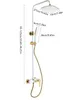 A diagram showing the dimensions of a shower system. Podgląd zdjęcia produktu