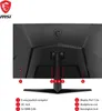 The back of a black MSI gaming monitor with various ports and controls labeled. Podgląd zdjęcia produktu