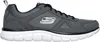 A side view of a gray Skechers athletic shoe. Produktbild-Vorschau