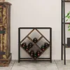 vidaXL Regál na víno, kouřový dub, 51 x 18 x 52,5 cm, Náhled obrázku produktu 4