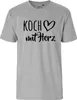 Huuraa Herren T-Shirt Koch mit Herz XL Sport Grey Bio Produktbild-Vorschau 2
