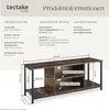 Product information and dimensions for a TV stand. Produktbild-Vorschau