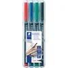 STAEDTLER Lumocolor Permanent Marker 318F 4er Etui Produktbild-Vorschau 1
