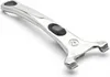 A shiny metal kitchen utensil with a gray button on a white background. Anteprima dell’immagine prodotto