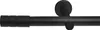A close-up of a black curtain rod with decorative elements. Produktbild-Vorschau