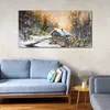 Coloray Glasbild 140x70  Wandbild Glasbilder Deko Hütte im Produktbild-Vorschau 4