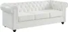 Ledersofa 3-Sitzer - Büffelleder - Weiß - CHESTERFIELD Produktbild-Vorschau 3
