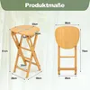 COSTWAY 2er Set Barhocker Klappbar, Barstuhl Bambus mit Produktbild-Vorschau 7