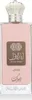 A close-up studio shot of a perfume bottle with a pink body and a crown-shaped cap. Voir les images du produit