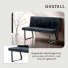 byLIVING Sitzbank Talea, 140 cm, dunkelgrau, Gestell Metall Produktbild-Vorschau 5