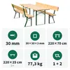 Biertafelset BAVORD PREMIUM 220x70 cm – massief grenen 30 Productafbeelding-voorbeeld 2