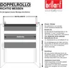 Doppelrollo Duorollo Zebra Rollo ohne Bohren Weiß Raffrollo Produktbild-Vorschau 10