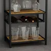 Weinregal Vicco Vela Eiche rustikal mit Glashalter, Model Produktbild-Vorschau 4