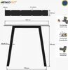 MetaloPro 2 Stück Tischbeine-Metall Schwarz 72cm I Produktbild-Vorschau 2