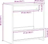 vidaXL Beistelltisch Schwarz Eichen-Optik 50 x 26 x 50 cm Produktbild-Vorschau 7