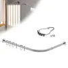 Duschvorhangstange L-Form ausziehbar halbrund 90-130 cm für Produktbild-Vorschau 9