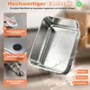 Theo&Cleo Edelstahl Katzenklo XXL Katzentoilette mit hohem Produktbild-Vorschau 4