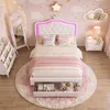 Letto UnboxG 140x200 cm, bianco – Letto a baldacchino in Anteprima dell’immagine prodotto 3