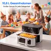 MEDION P25 XXL Flex M Airfryer mit 2 Kammern - 10,8 Liter - Produktbild-Vorschau 5