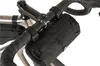 A close-up shot of a black handlebar bag attached to a bicycle handlebar. Produktbild-Vorschau