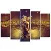 5-teiliges leinwandbild buddha abstrakt braun 200x100 cm Produktbild-Vorschau 2