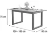 Esstisch ausziehbar 120-160 cm Platte Wildeiche U-Kufen Produktbild-Vorschau 6