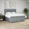 Boxspringbett mit Matratze Hellgrau 200x200 cm Stoff Produktbild-Vorschau 5