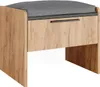 A product shot of a bench with a drawer and a cushion. Podgląd zdjęcia produktu
