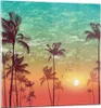 Bilder auf glas - Horizont Küste Kokosnuss Himmel - 40x40cm Produktbild-Vorschau 1