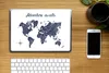 MuchoWow® Laptop Aufkleber Sticker Cover Weltkarte - Blau - Produktbild-Vorschau 2