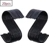 20 Packung Schwarz S Haken S Hängehaken S Shaped Haken S Produktbild-Vorschau 1