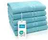 5er Set Duschtücher, 70x140 cm, 100% Baumwolle, aqua Produktbild-Vorschau 1