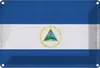 vianmo Blechschild 20x30 cm Nicaragua Vintage Flagge Fahne Produktbild-Vorschau 1