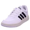 A white Adidas sneaker with black stripes is shown against a white background. Anteprima dell’immagine prodotto