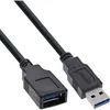 InLine® 35605 Cavo USB 3.0, spina/presa A, nero, 0,5 m Anteprima dell’immagine prodotto 1