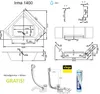 ECOLAM Badewanne Eckbadewanne IRMA 140 x 140 cm Eckwanne + Produktbild-Vorschau 8