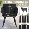 tillvex® Gartenstuhl 4er Set Wetterfest mit Armlehne | Produktbild-Vorschau 2