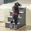 PawHut Haustiertreppe 4-stufige Hundetreppe Katzentreppe Produktbild-Vorschau 2