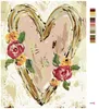 Zuty - Malen nach Zahlen - ROSA HERZ MIT BLUMEN II (HALEY Produktbild-Vorschau 3