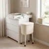 WELLHAUS Muelleimer Slim Beige mit Deckel Klick Rollen und Produktbild-Vorschau 10
