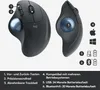 A product image showing a Logitech ERGO M575 Trackball mouse from two angles, with feature callouts and compatibility icons. Anteprima dell’immagine prodotto